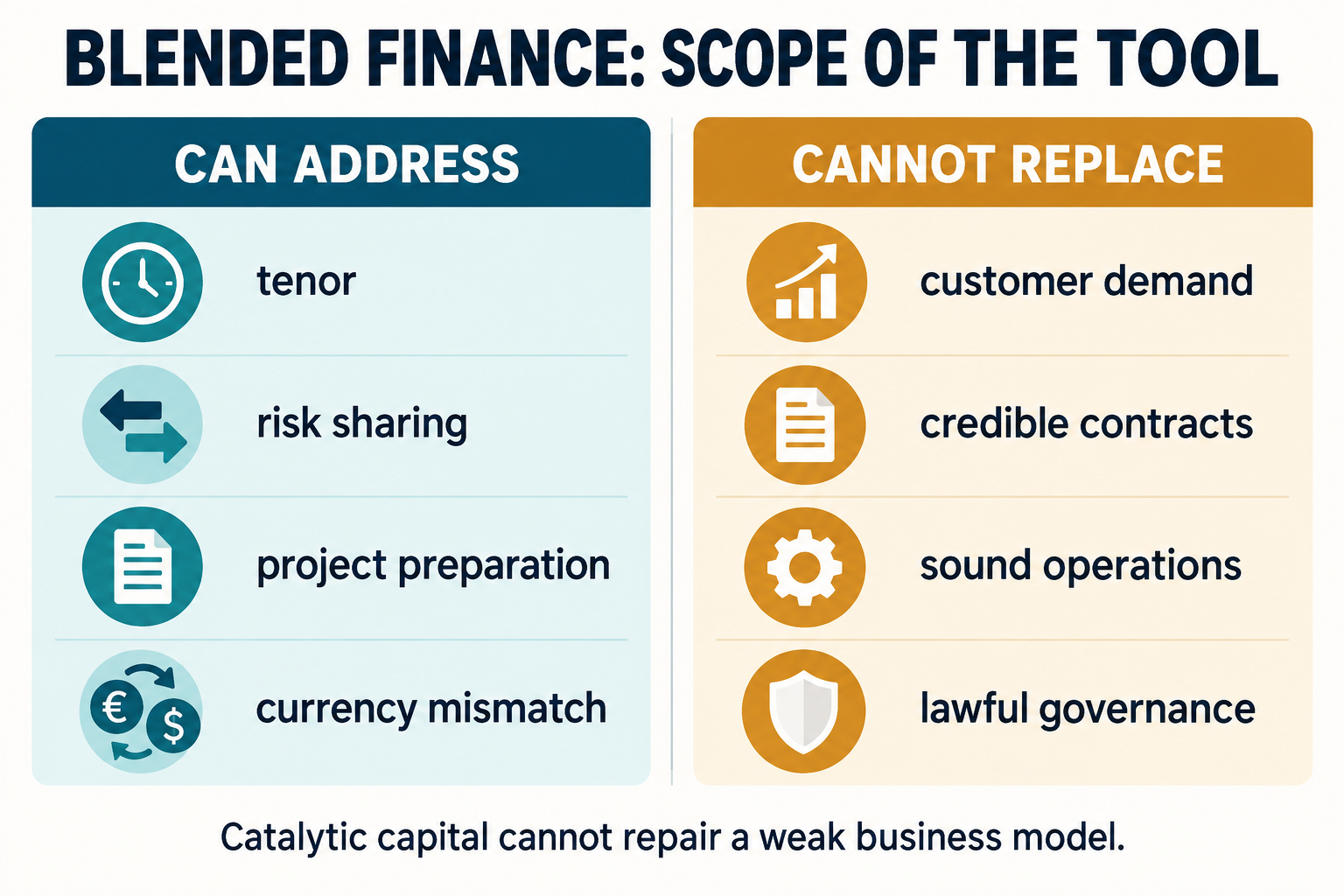 Blended finance capabilities and limits for water investments